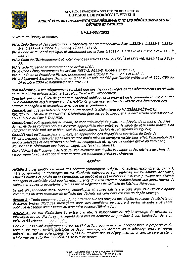 thumbnail of ARRÊTÉ DÉPOTS SAUVAGES