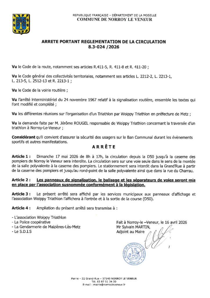 thumbnail of ARRETE 8.3-024/2026 PASSAGE TRIATHLON WOIPPY