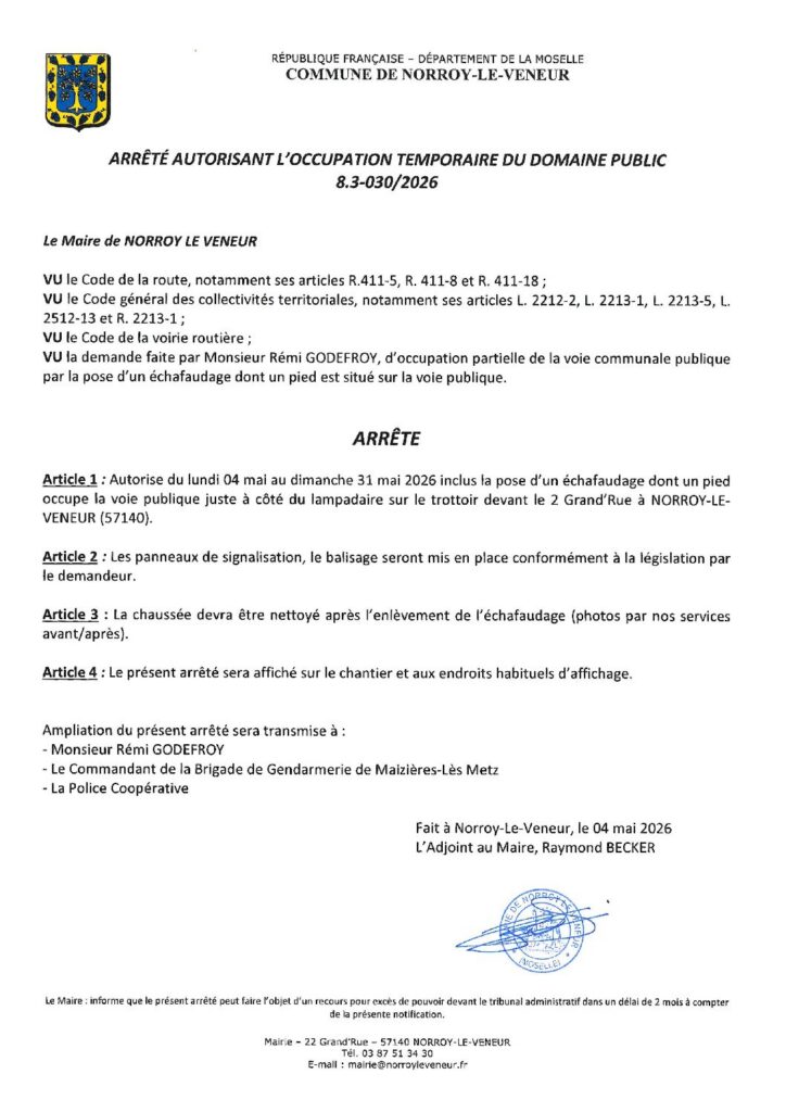 thumbnail of ARRÊTE 8.3-030.2026 GRAND&rsquo;RUE